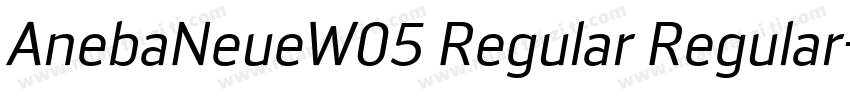 AnebaNeueW05 Regular Regular字体转换